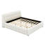 Lit plateforme tapissier avec tête et pied de lit épais, structure de lit tapissier avec motif-53606653-53606650