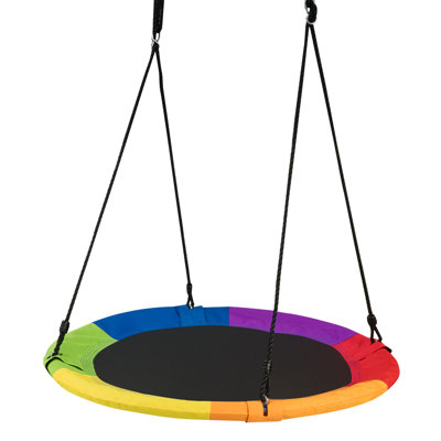 Freeport Park Harrell Web / Saucer Swing Swing Seat with Mounting Hangers and Chains