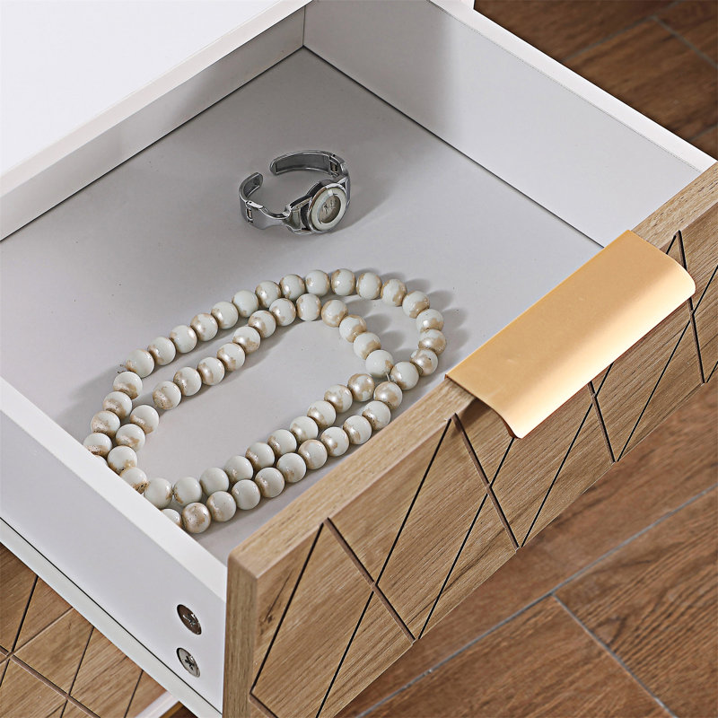 Nightstand End Table With Drawers