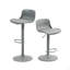 Ensemble de 2 tabourets de bar - tabourets de bar modernes en cuir de polyuréthane à hauteur de comptoir avec dossier, îlots de cuisine pivotants à hauteur réglable, sans accoudoirs, grande base-1571414101