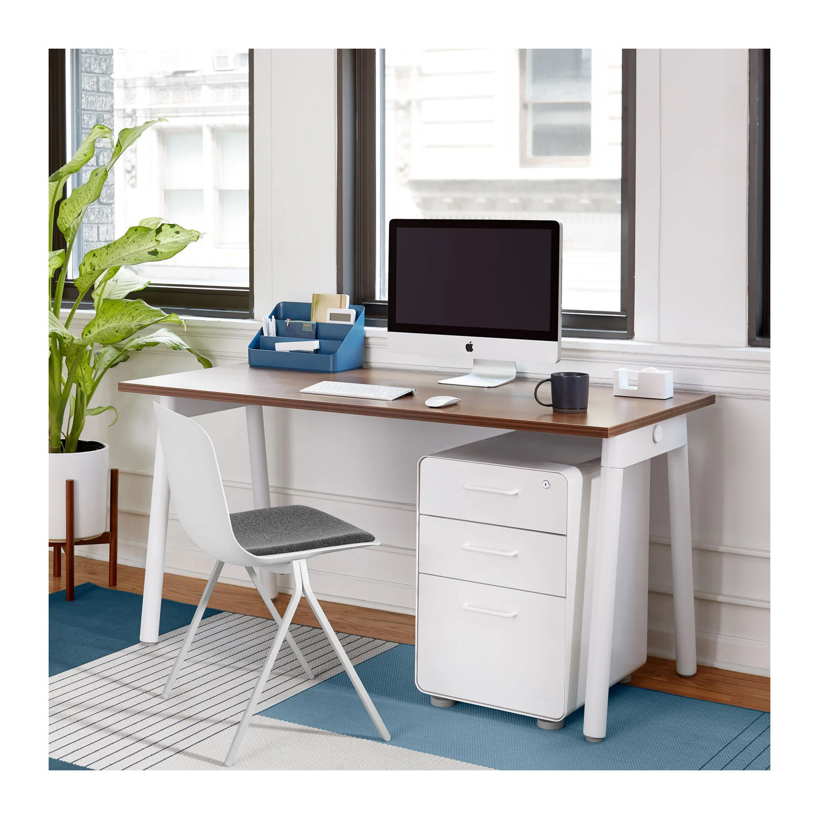 Stow 3 - Drawer Vertical File Cabinet, White, Without Caster