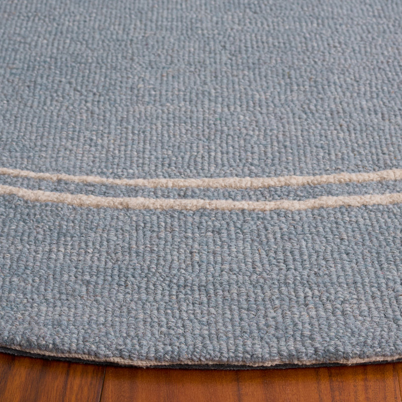 Martha Stewart Hand Tufted Wool; Cotton Solid Color Indoor / Outdoor Rug, Round 6'