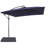 Brennan 98.4'' Cantilever Umbrella Square Patio Offset Umbrella with Weight Base-1037365864