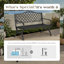 Powder Coated Steel Park Bench