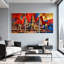 Villes et pays, ensemble de 3 reproductions d'art sur toile-971341786