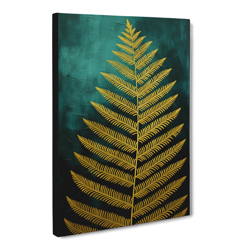 Fern Leaf Modern No.2 - Wrapped Canvas