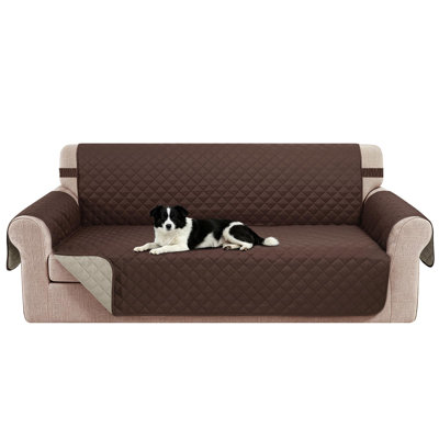 Reversible Couch Cover for 3 Cushion, Sofa, Chocolate/Beige | Couch Cover for Sofa, Pet Friendly Water Repellent Couch Sofa Cover, Washable Furniture