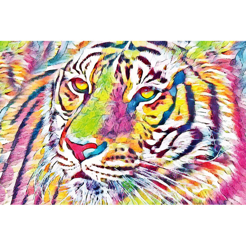 Lynnhaven, tête de tigre, impression sur toile, H 8 po x l 12 po