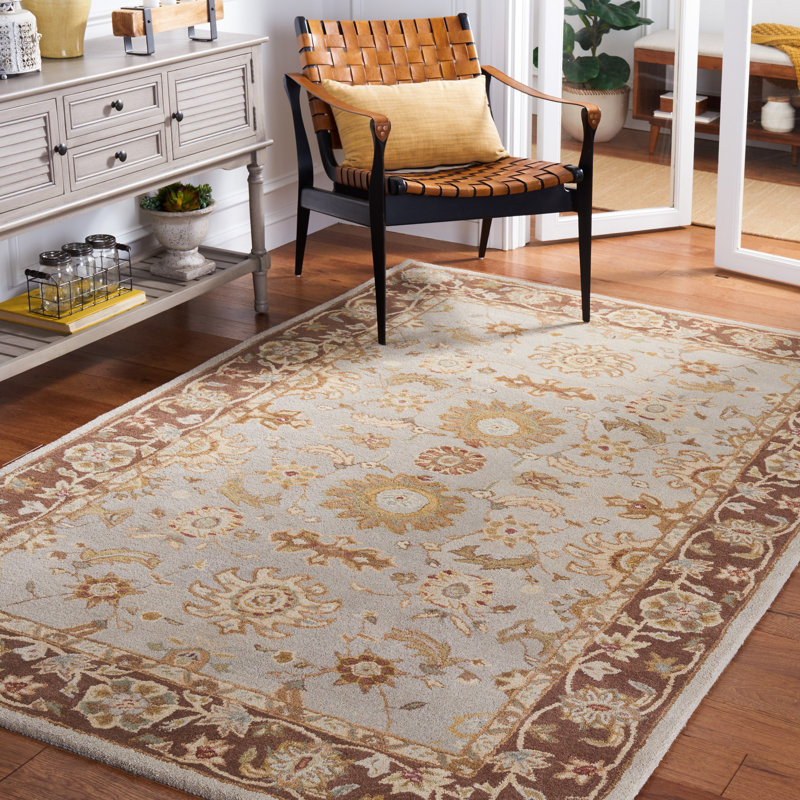 Tapis oriental en laine touffeté à la main Tingley, Rectangle 6 pi x 9 pi