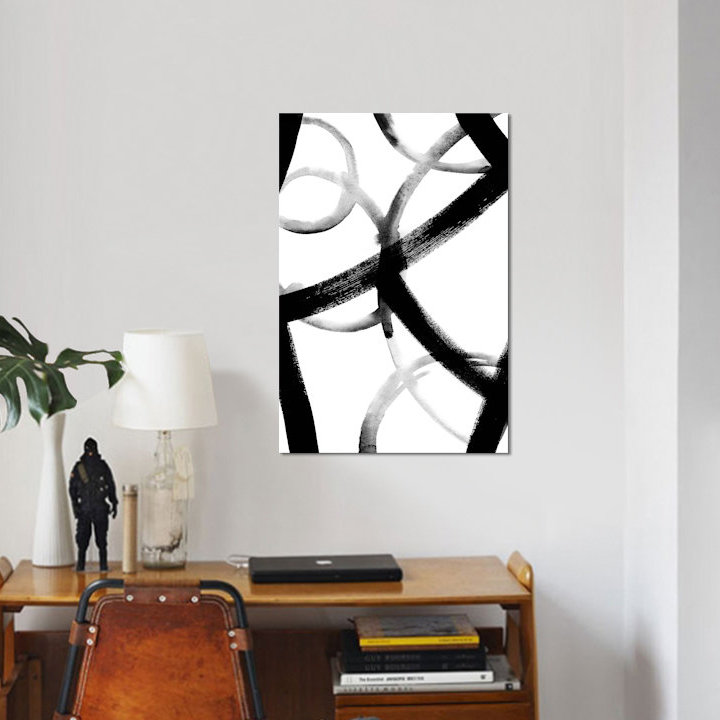 «Monochrome Ripple I», reproduction sur toile, H 40 po x l 26 po x P 1,5 po, Toile tendue, Pas de tapis