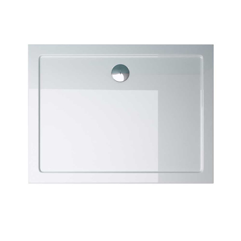  Shower Tray - Light Sturdy Acrylic - Glossy White Finish-Rectangular - 800 x 700mm, 40cm H x 900cm W x 1400cm D, Left