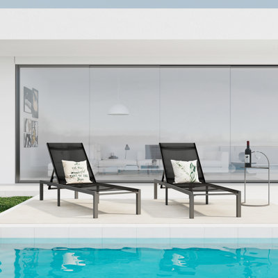 Chaise longue d'extérieur (ensemble de 2)