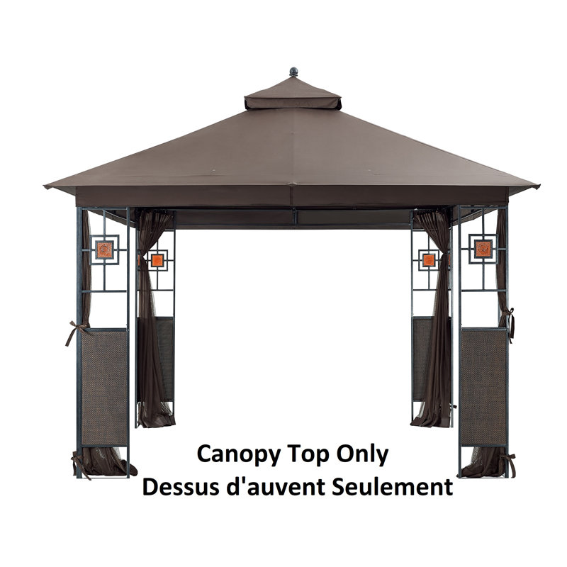 Brown Polyester Replacement Canopy Top for 10' x 12' Gazebo