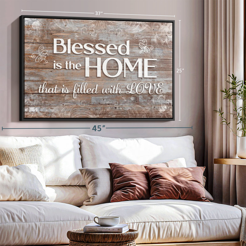«Home Fills With Love», art mural, H 25 po x l 37 po