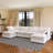 Double-Layer Cushion Modern Large U-Shaped Modular Sofa