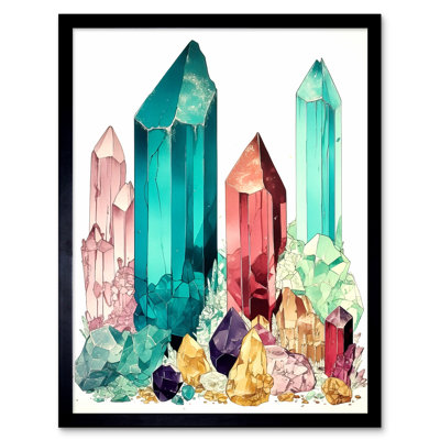 Mekhai Gemstone Crystals - Single Picture Frame Print