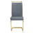Modern Glam 7-Piece Tempered Glass Dining Set with Faux Leather Chairs-1168882661-1167407957
