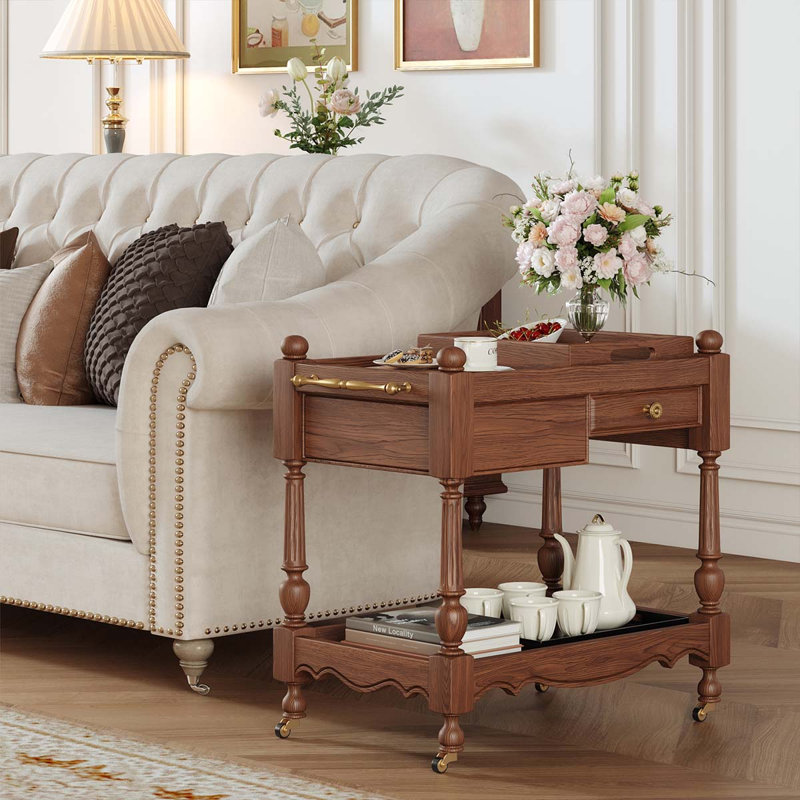 Mobile sideboard storage rack