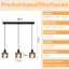 3-Light Kitchen Island Pendant-1717599046