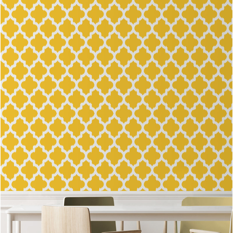 Panneau de papier peint adhésif unique Sistrunk, Jaune, l 24 po x L 48 po