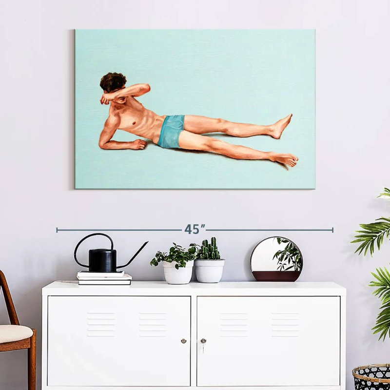 Blue Beach Boy, 26" H x 39" W
