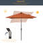 Parasol de marché extérieur carré 6,5 pi avec éclairage DEL Rosalynd Rosalynd-1119401781