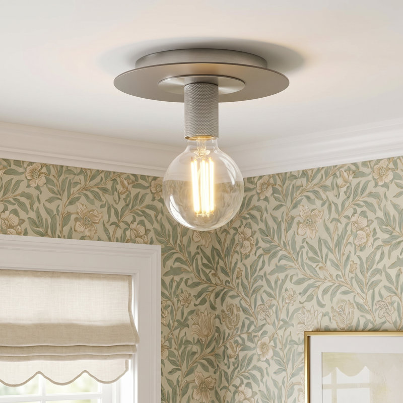 Beata Saulo Semi Flush Mount, Brushed Nickel