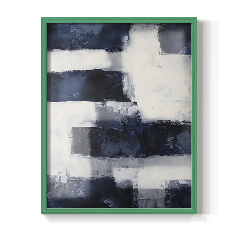 Série ABSTRACT DCCDXLII - Impression encadrée de qualité supérieure - Prêt à être accroché - Aucun clou requis, Vert