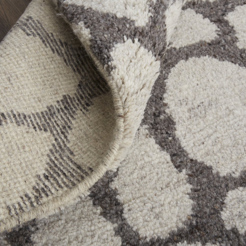 Belden Transitional Abstract, Ivory/Gray Area Rug, Runner 2'6" x 8'