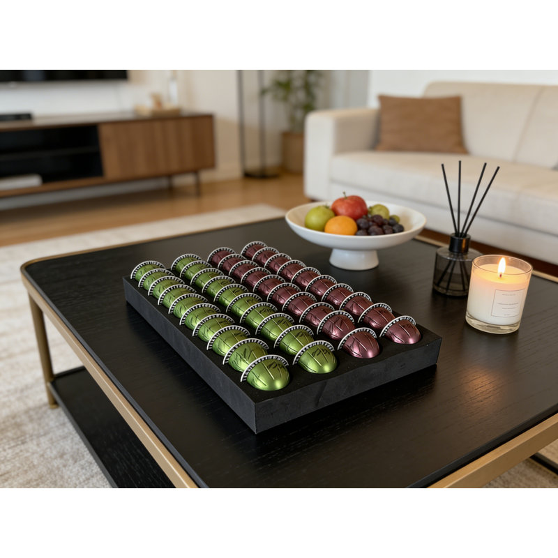 Plateau de rangement pour capsules, pouvant contenir 40 dosettes Vertuoline, tiroir imperméable ou solution de rangement pour comptoir