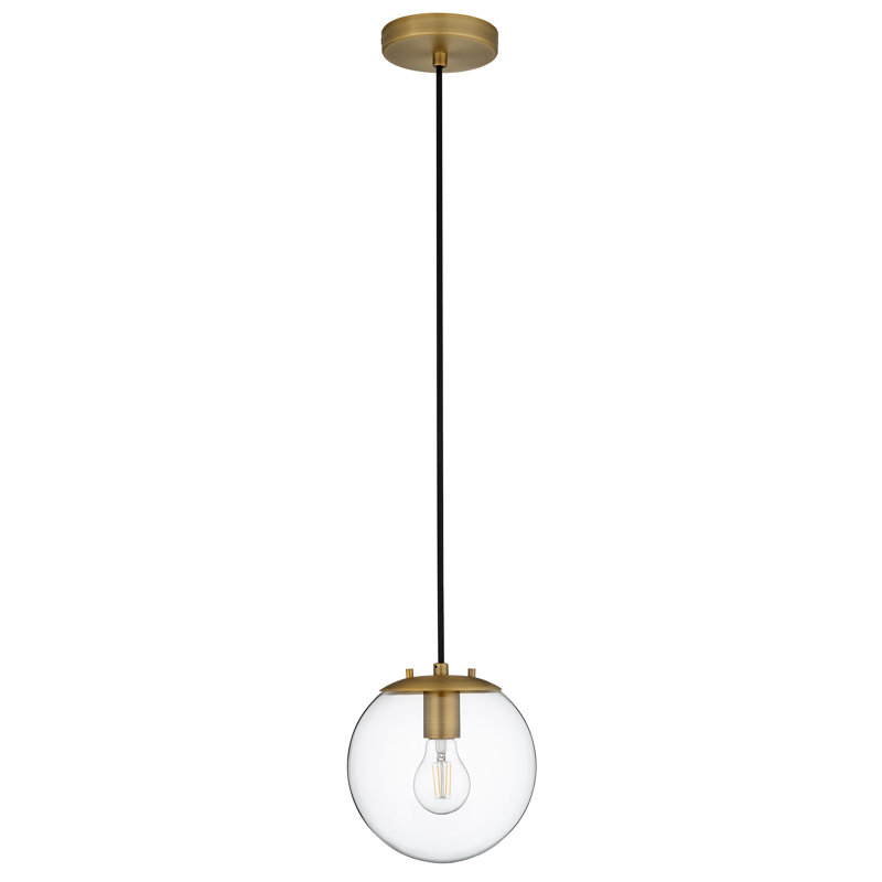 Casiyah 1 - Light Single Pendant, Brushed Brass, Clear