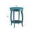 Aberta Teal Finish Accent Table-387348624