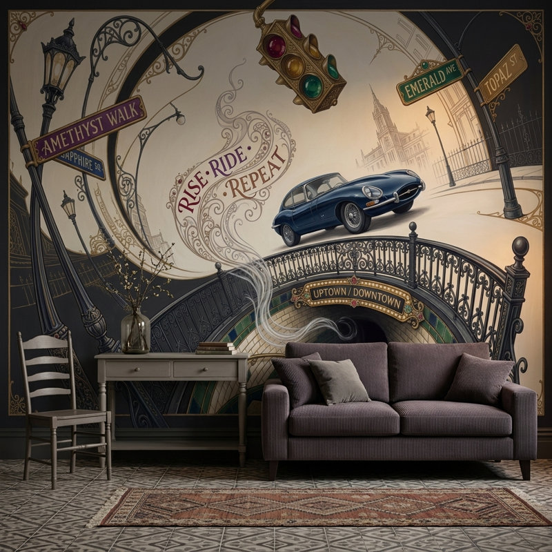 Murale Walls Walls, 100 po x 96 po, Peler et coller