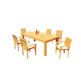 Canberra Outdoor 7 - Piece Teak Dining Set