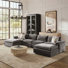 Cioffi 156"w Oversized 6 Piece Down Blend Modular Cloud Sectional Sofa with Removable Cushion Cover