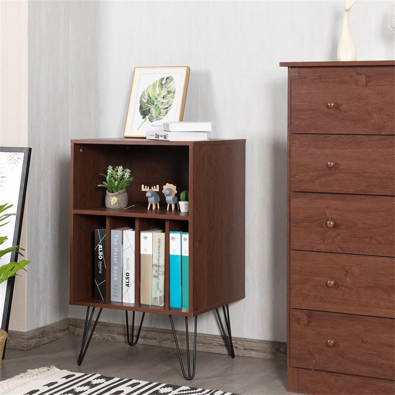87cm H Media Shelves, Brown