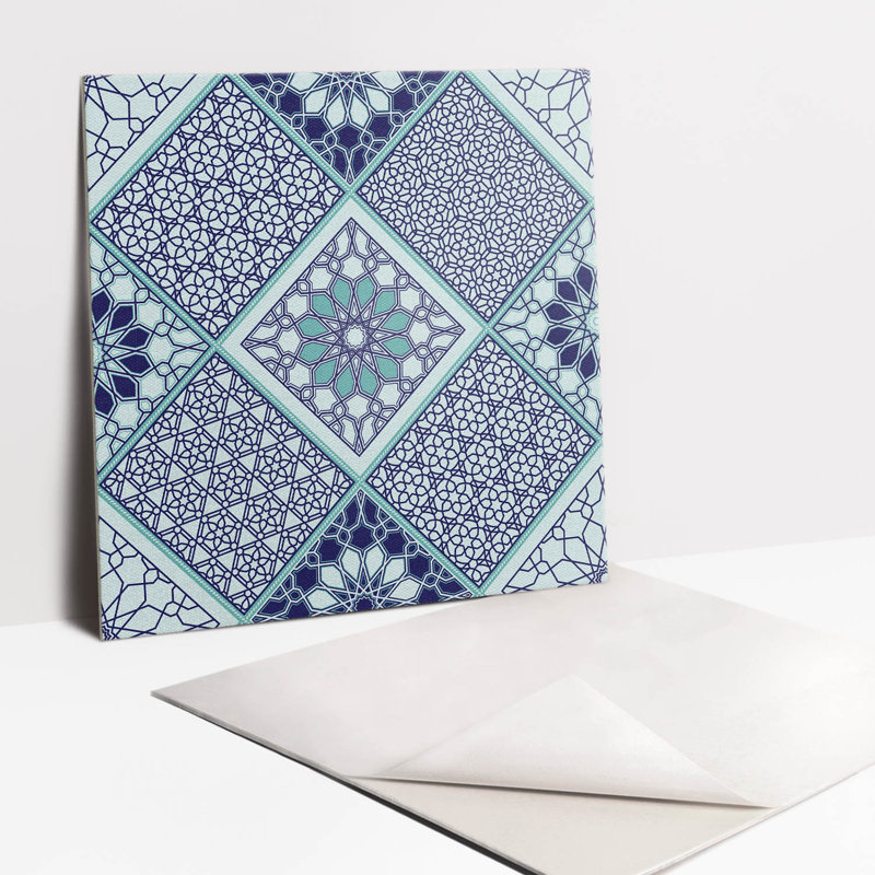 Hitterdal 30cm x 30cm PVC Mosaic Tile in Blue