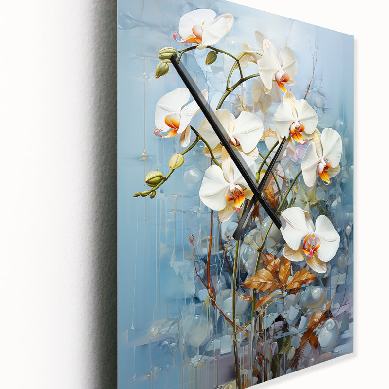 Horloge murale Gristian - Orchids, Moyen