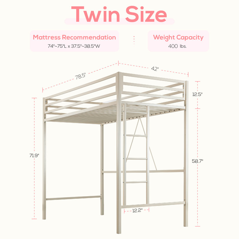 Lit mezzanine Braga par Isabelle & Max, Blanc