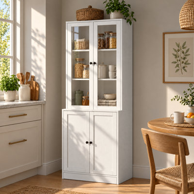 71" H X 23.6" W Kitchen Pantry,White