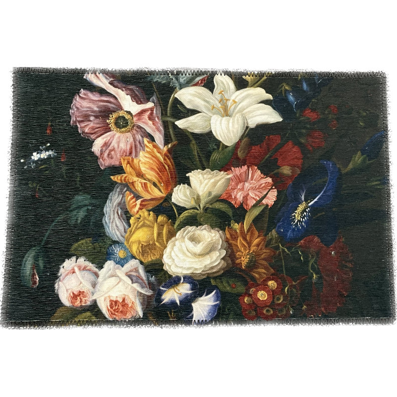 Floral Area Rug, Rectangle 8' x 10'