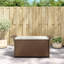 Banc de rangement de patio avec coussin, banc de repose-pieds d'extérieur vidaXL-1619348866