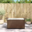 Garden Bench with Cushion Poly Rattan-212513036