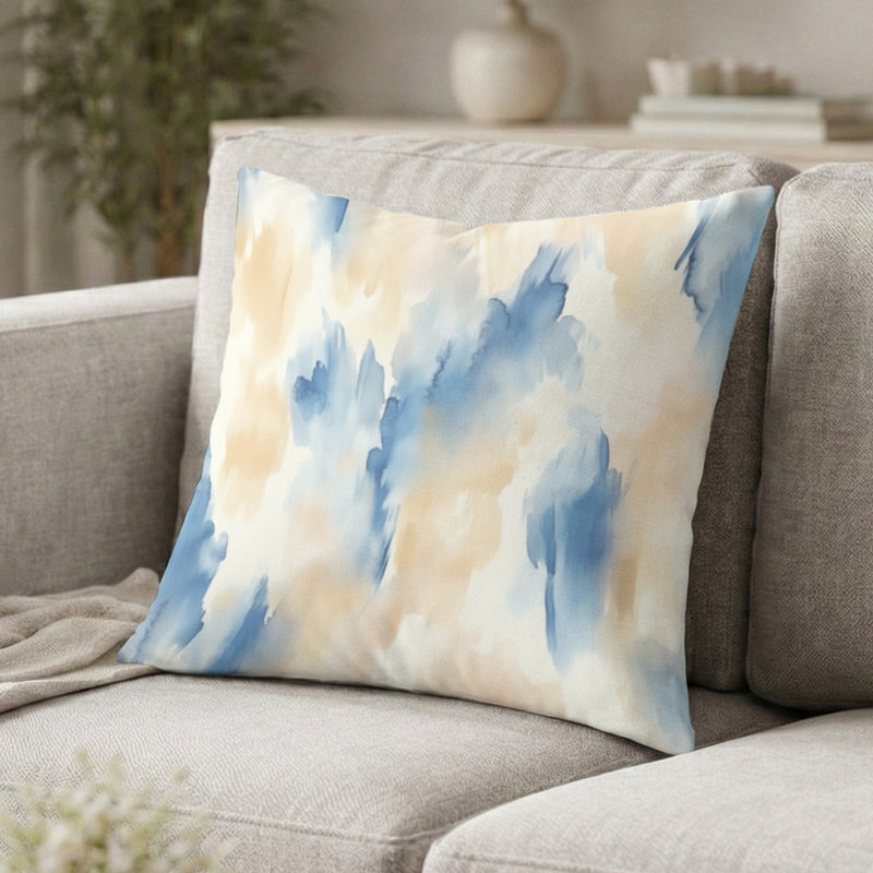Coussin Coastal - Coussin beige, H 20 po x l 20 po