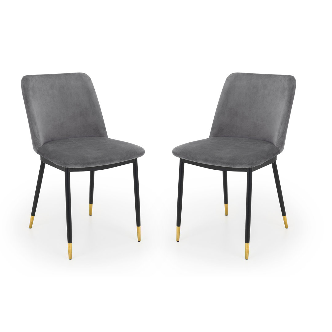 Gerson 127cm H Velvet Upholstered Side Chair in Blue