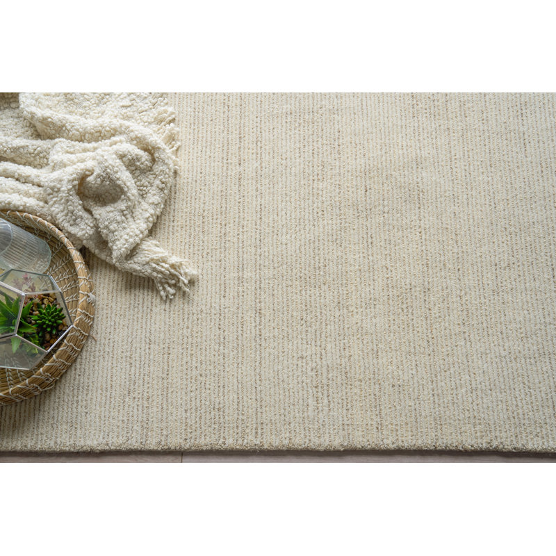Benton Hand Tufted New Zealand Wool Natural Beige/Ivory Area Rug, 10'X14'