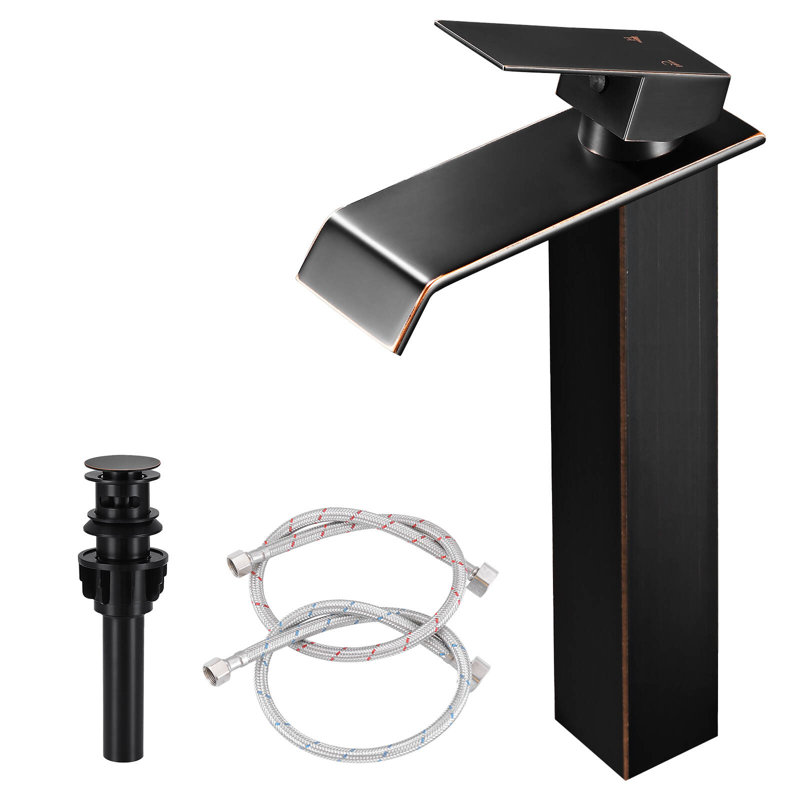 Robinet pour vasque de salle de bain avec bonde escamotable Robinet pour vasque de salle de bain monotrou en acier inoxydable
