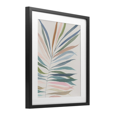 «Tropical Harmony Palms», reproduction sous verre encadrée, conception par Hannah Dawson