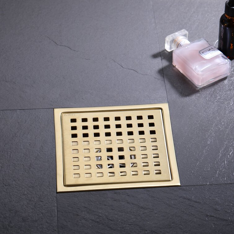 Designer Collection DC100G Square Grid Shower Drain Finish: Brushed Gold