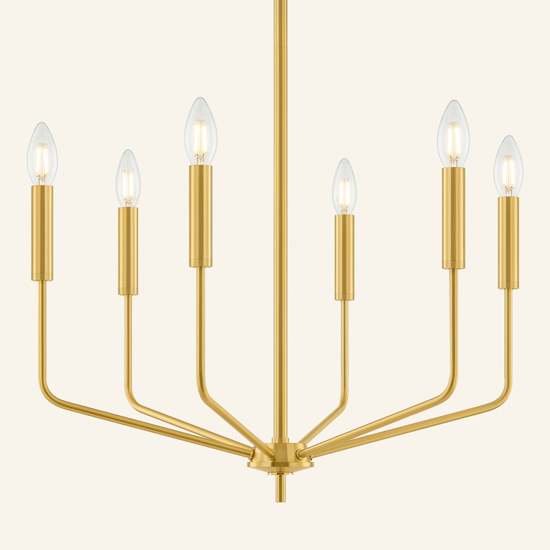 30 in. 8-Light Gold Dimmable Modern Linear Chandelier for Dining Room, 8 Lights
